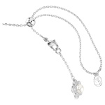Ariana Grande x Swarovski choker Crystal pearl, Round cut, White, Rhodium plated